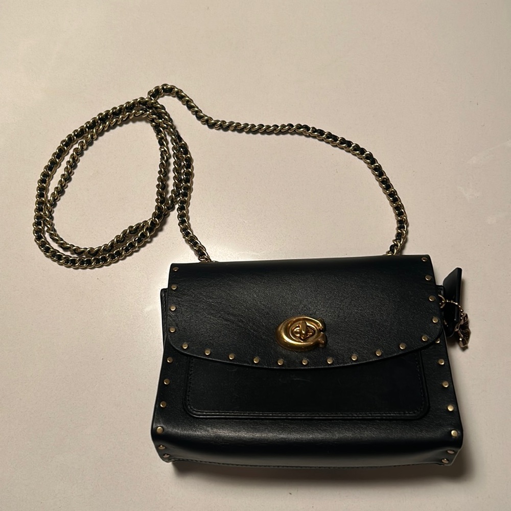 COACH SHOULDER BAG PARKER MIDI BLACK